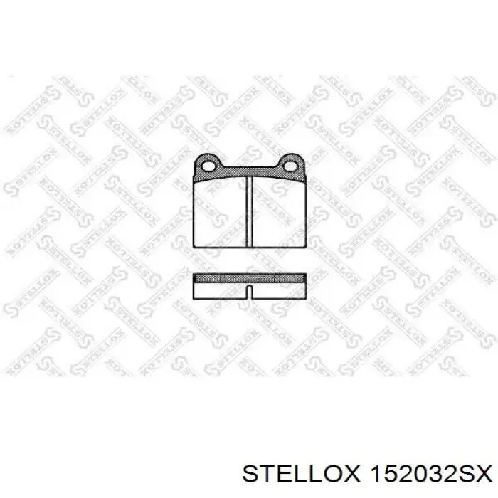 152032SX Stellox колодки гальмівні передні, дискові