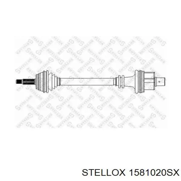 Піввісь передня, права Stellox 1581020SX ціна, від 66.74 USD
