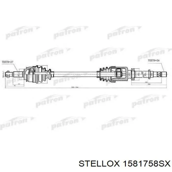 Привід передній лівий Pascal G2R053PC ціна, від 72.70 USD