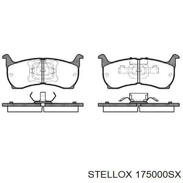 Колодки гальмівні передні, дискові 175000SX Stellox