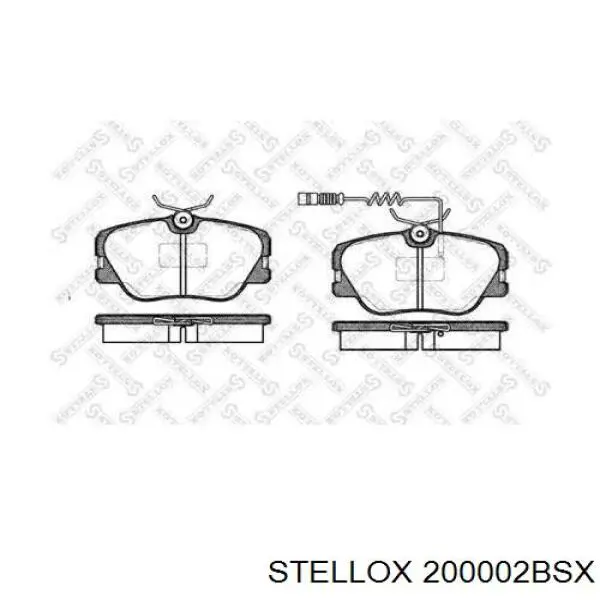 Гальмівні колодки Stellox 200002BSX ціна, від 17.38 USD