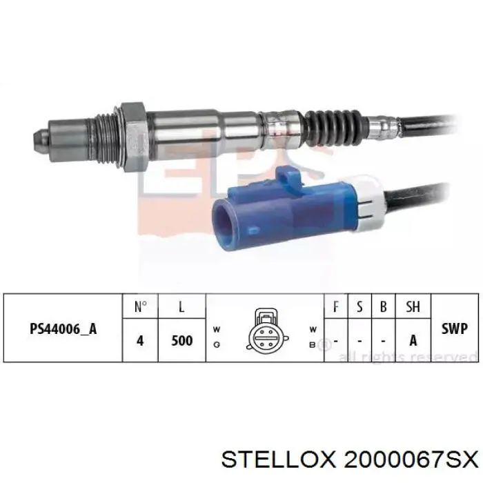 Лямбда-зонд, датчик кисню після каталізатора 2000067SX Stellox