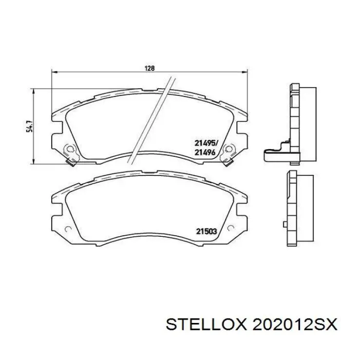 Гальмівні колодки Stellox 202012SX ціна, від 12.56 USD