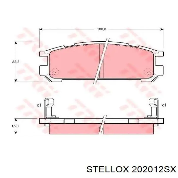 Купити 202012SX Stellox Колодки гальмівні передні, дискові