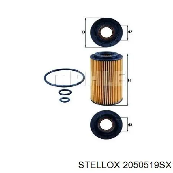 Масляний фільтр двигуна Stellox 2050519SX ціна, від 8.41 USD