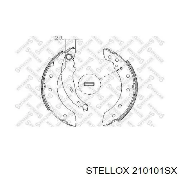 Колодки гальмові задні, барабанні 210101SX Stellox