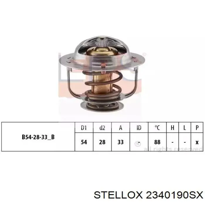 Термостат в зборі Stellox 2340190SX