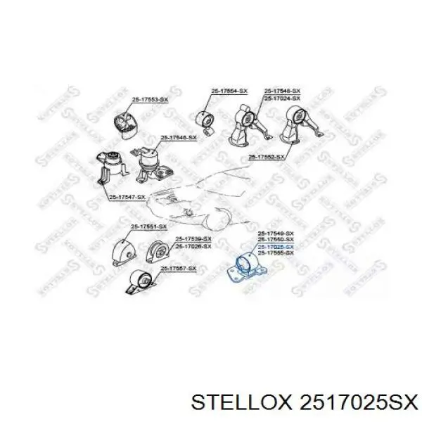 Подушка (опора) двигуна, ліва Kavo Parts EEM5546
