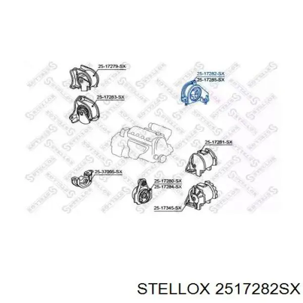 Подушка (опора) двигуна, задня 2517282SX Stellox