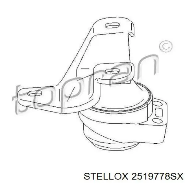 Подушка (опора) двигуна, права 2519778SX Stellox