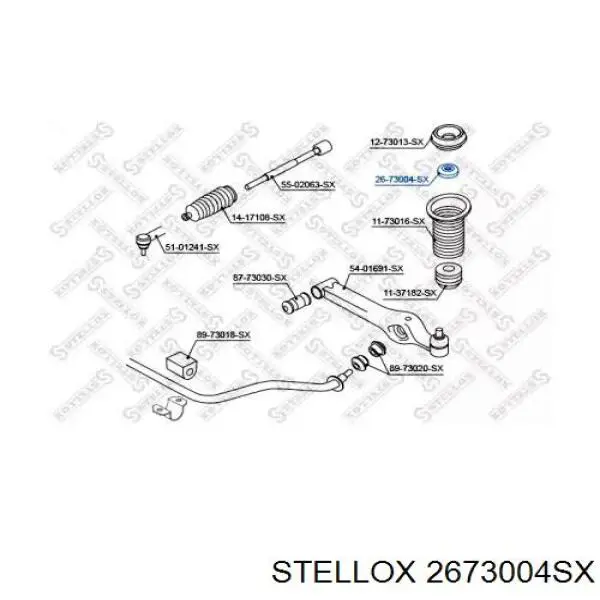 Купити 96535010 Korea (oem) Підшипник опорний амортизатора, переднього