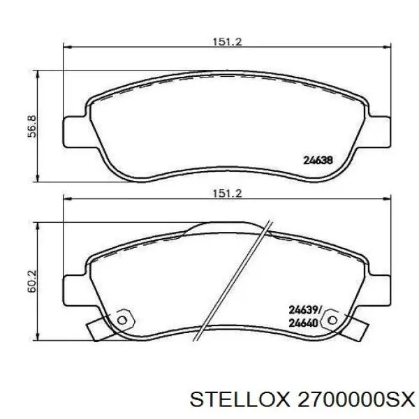 2700000SX Stellox Гнучка гальмівна трубка передня
