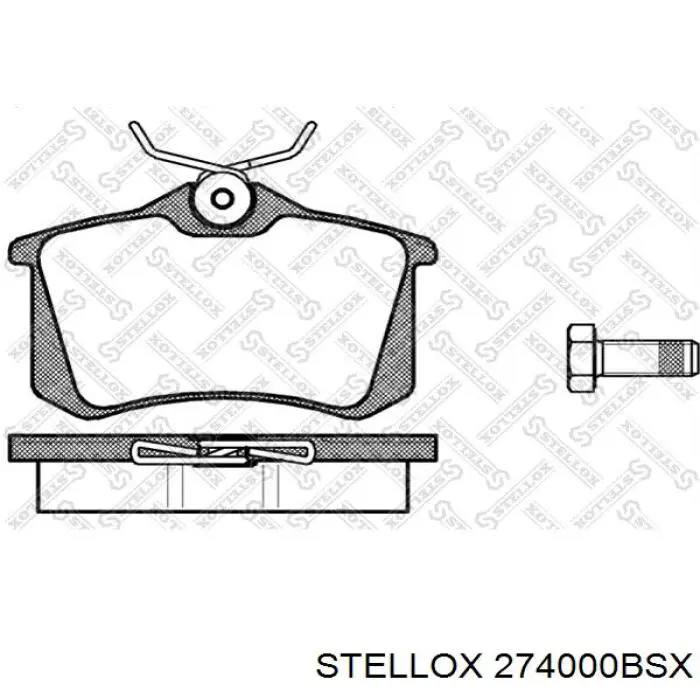 Купити 274000BSX Stellox Задні колодки