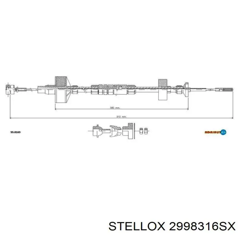Трос зчеплення Stellox 2998316SX ціна, від 17.01 USD