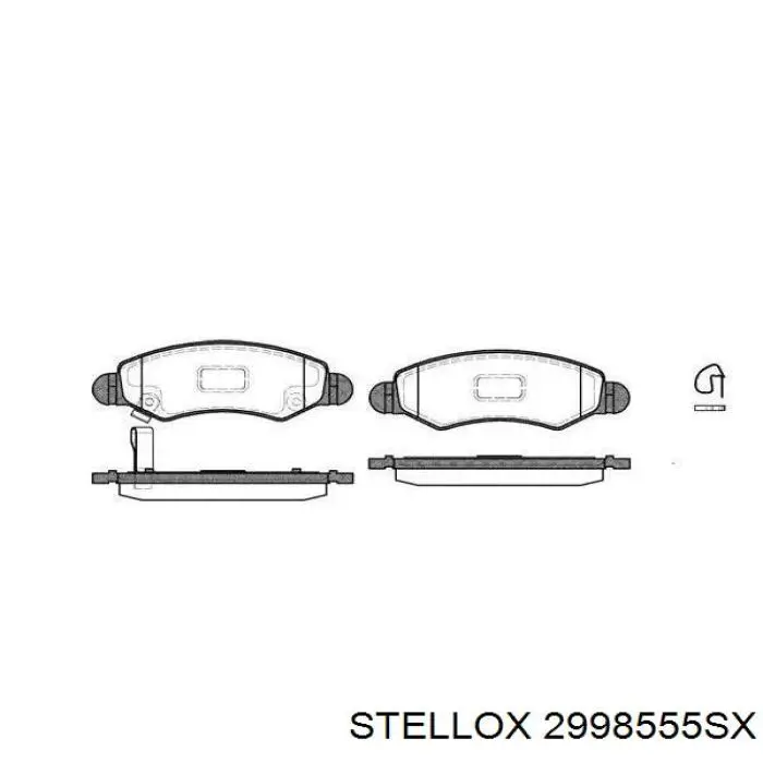 Купити 2998555SX Stellox Трос ручного гальма задній, лівий