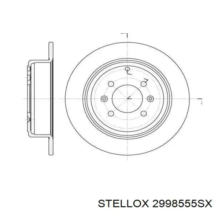 Трос ручного гальма задній, лівий 2998555SX Stellox