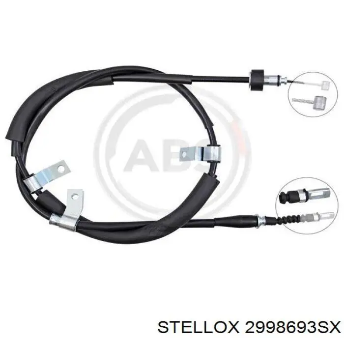 Купити 2998693SX Stellox Трос ручного гальма задній, правий