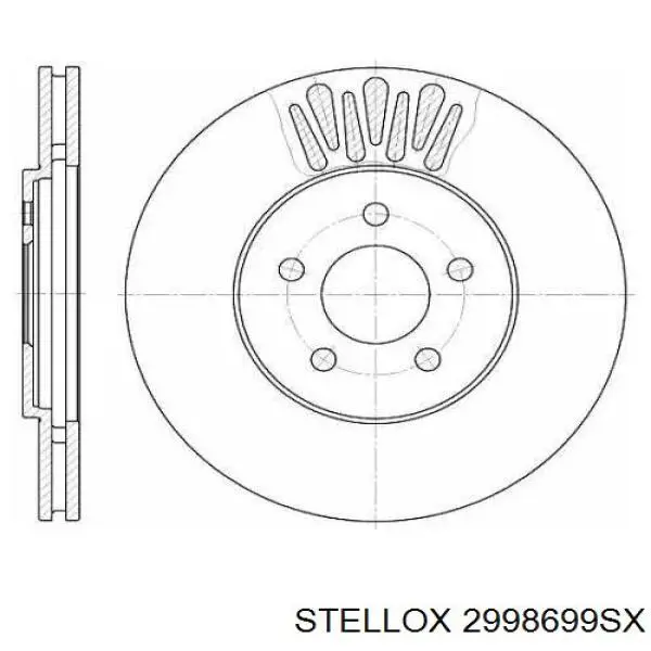 Трос ручного гальма задній, правий 2998699SX Stellox