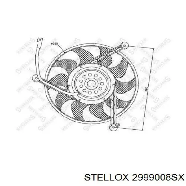 2999008SX Stellox Вентилятор / крильчатка радіатора охолодження