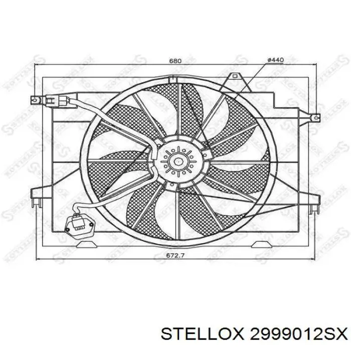 Купити 7701036724 Renault (RVI) Вентилятор/крильчатка радіатора охолодження