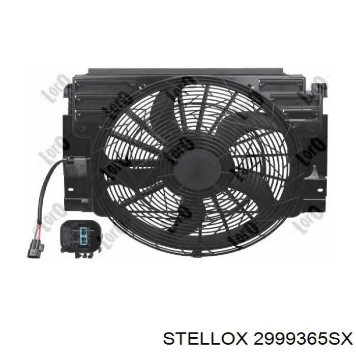 Дифузор радіатора кондиціонера, в зборі з крильчаткою і двигуном на BMW X5 (E53)