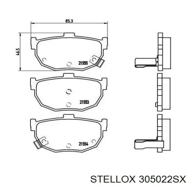 Купити 305022SX Stellox Колодки гальмівні передні, дискові