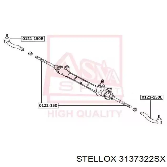 Рульова рейка 3137322SX Stellox