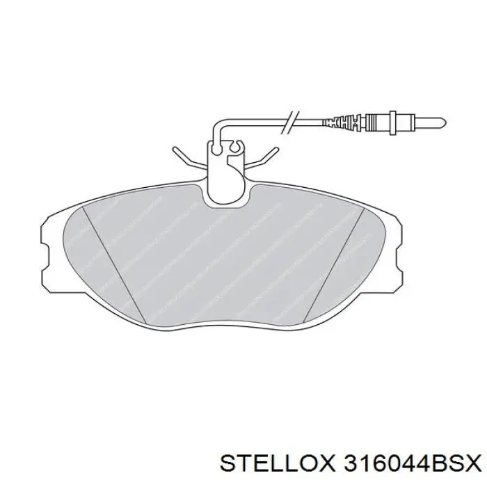 Передні тормозні колодки 316044BSX Stellox