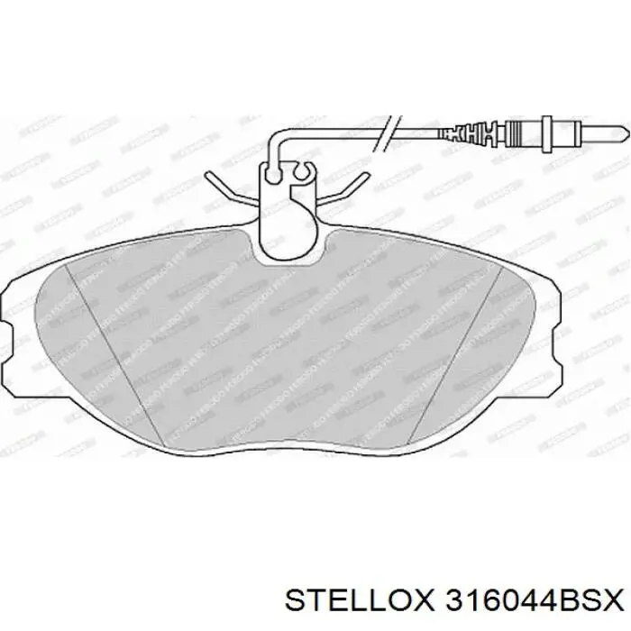 Тормозні колодки Stellox 316044BSX