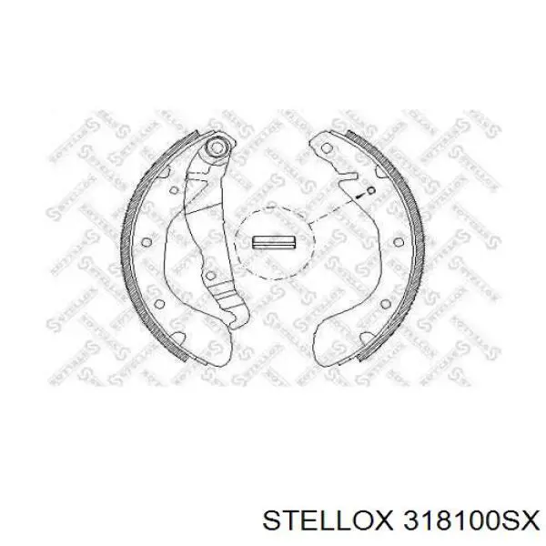 Колодки гальмові задні, барабанні Stellox 318100SX ціна, від 16.11 USD