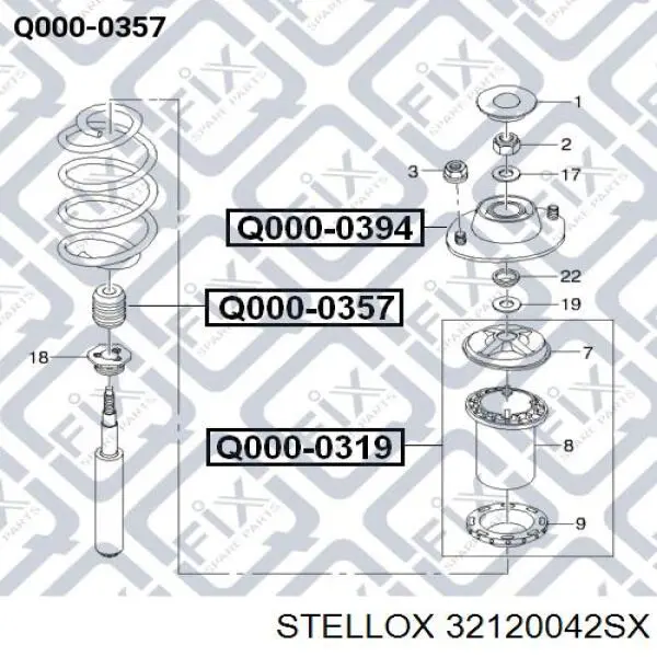 32120042SX Stellox Амортизатори задні