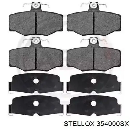 354000SX Stellox Колодки гальмівні задні, дискові