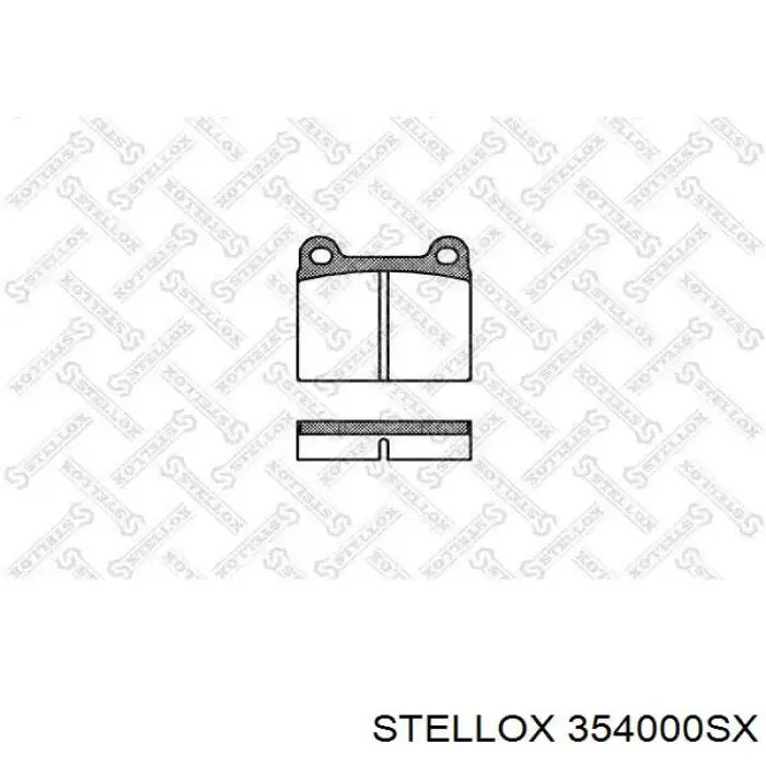 354000SX Stellox Колодки гальмівні задні, дискові