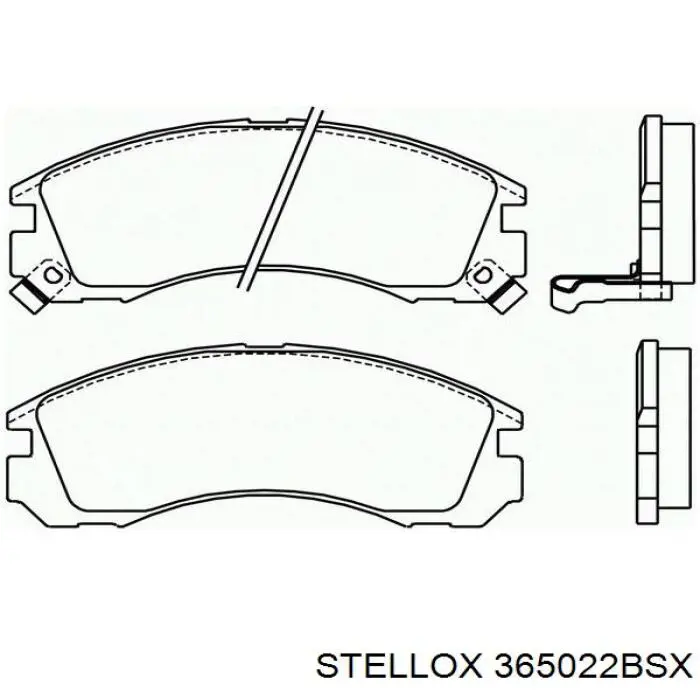Тормозні колодки Stellox 365022BSX