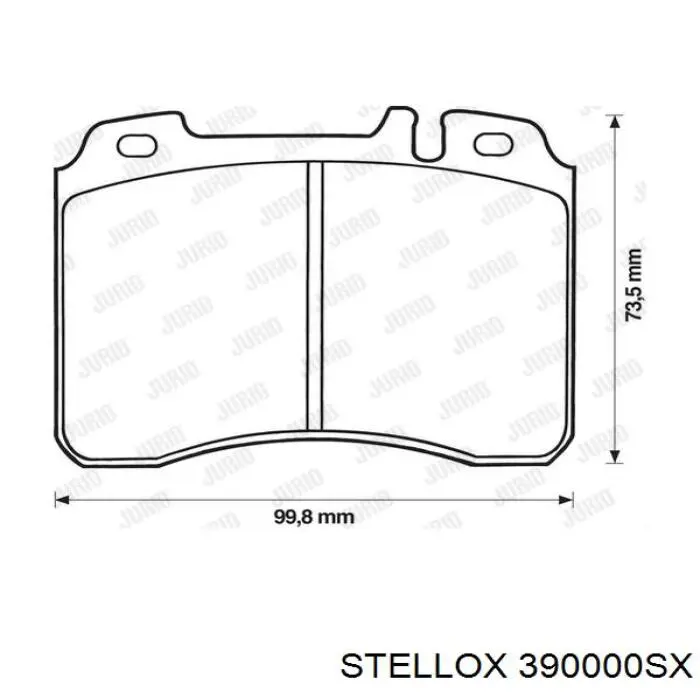 Колодки гальмівні передні, дискові 390000SX Stellox