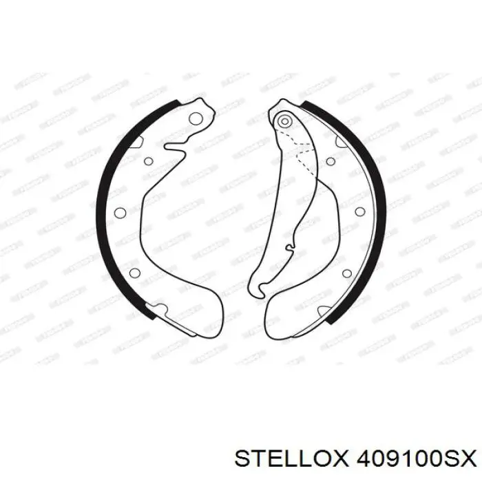 Колодки гальмові задні, барабанні Stellox 409100SX ціна, від 13.36 USD