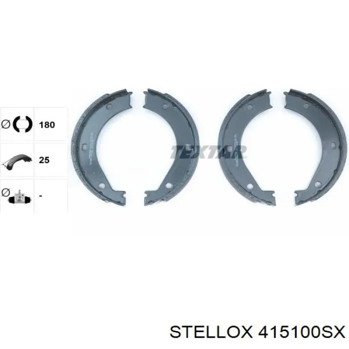 415100SX Stellox колодки ручника/стоянкового гальма