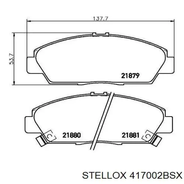 417002BSX Stellox колодки гальмівні передні, дискові