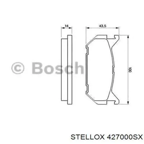 Задні дискові колодки Stellox 427000SX