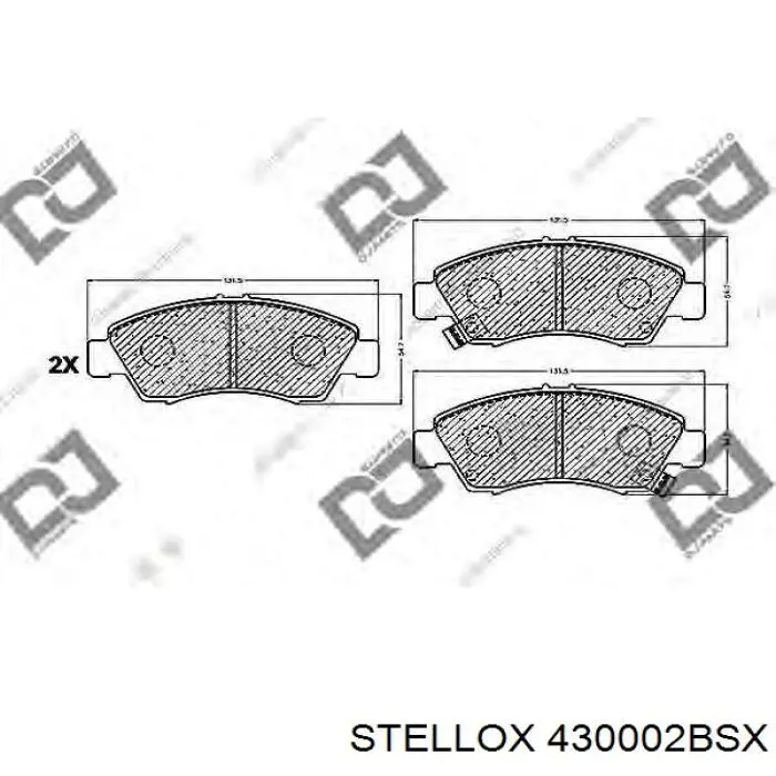 Тормозні колодки Stellox 430002BSX