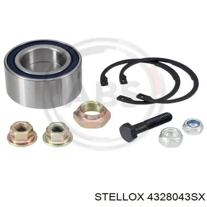 Комплект підшипник маточини передньої Stellox 4328043SX ціна, від 14.71 USD