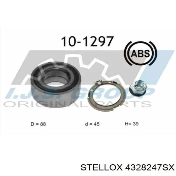 4328247SX Stellox Підшипник маточини передньої