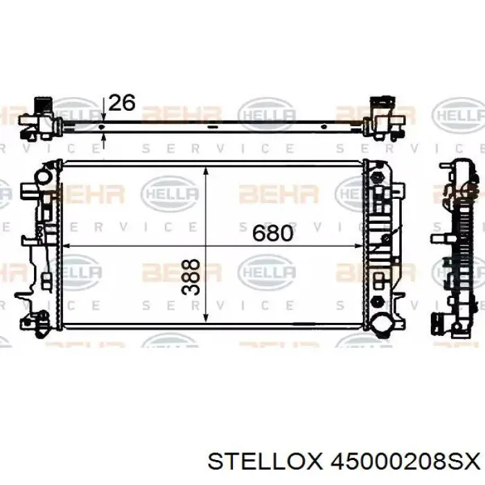 Помпа охолодження Stellox 45000208SX ціна, від 33.32 USD