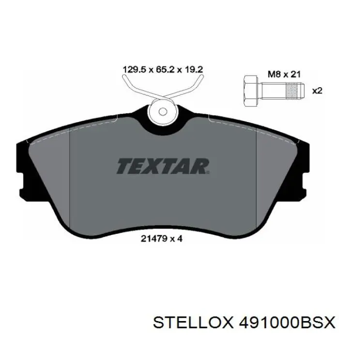 Колодки гальмівні передні, дискові 491000BSX Stellox