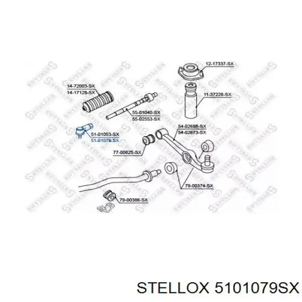 Накінечник рульової тяги, зовнішній 5101079SX Stellox