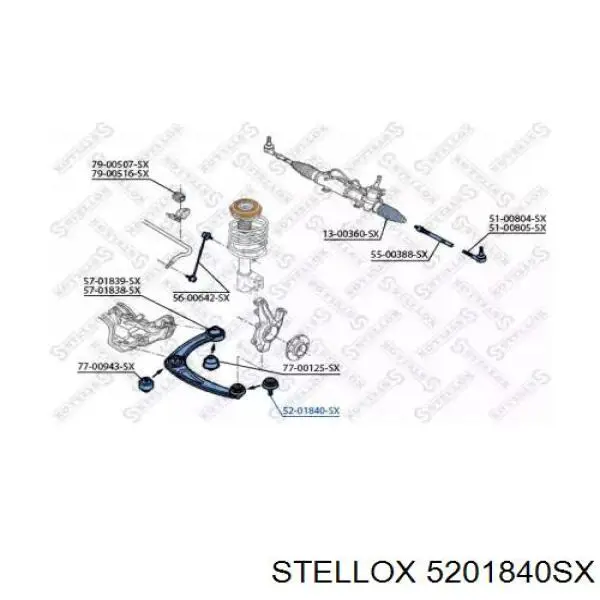 5201840SX Stellox кульова опора, нижня