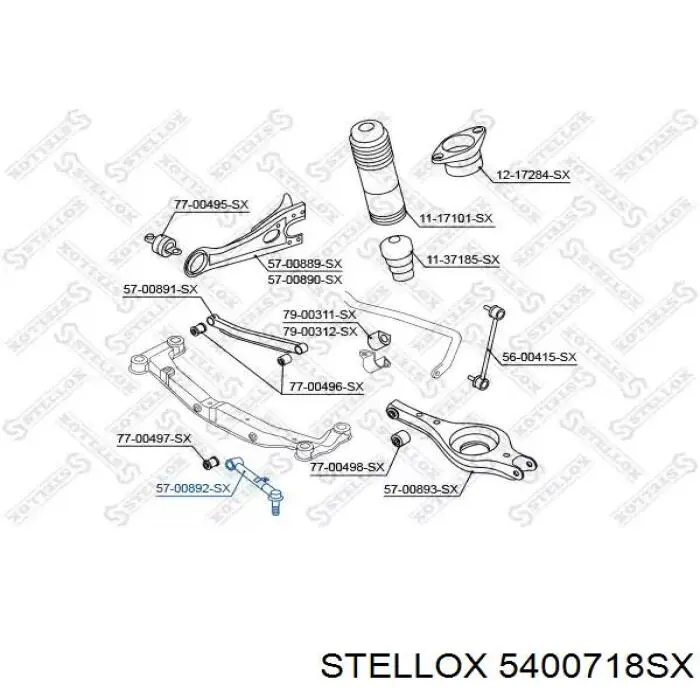 Важіль передньої підвіски верхній, лівий Stellox 5400718SX