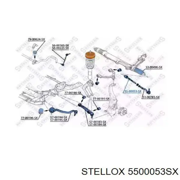 Тяга рульова 5500053SX Stellox