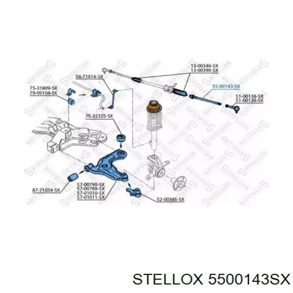 Тяга рульова 5500143SX Stellox