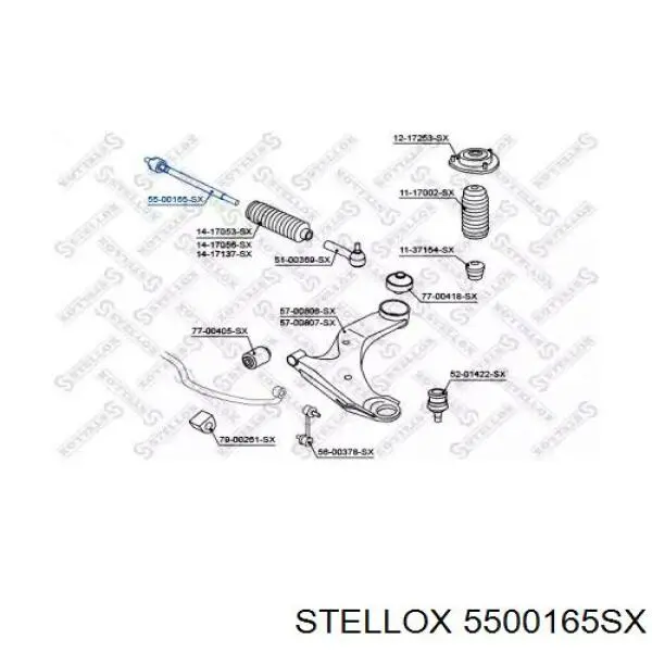 Тяга рульова 5500165SX Stellox